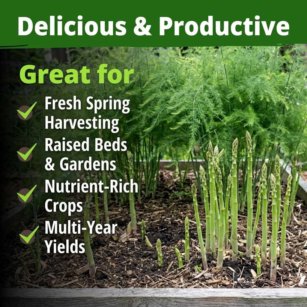 300pcs Asparagus Seeds - 100% Pure Heirloom, No Fillers, Perennial Vegetable