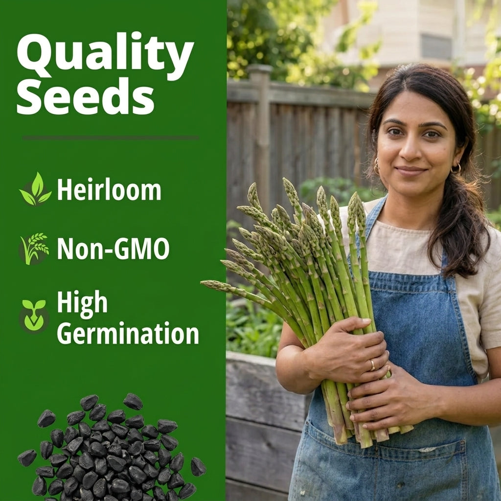 300pcs Asparagus Seeds - 100% Pure Heirloom, No Fillers, Perennial Vegetable