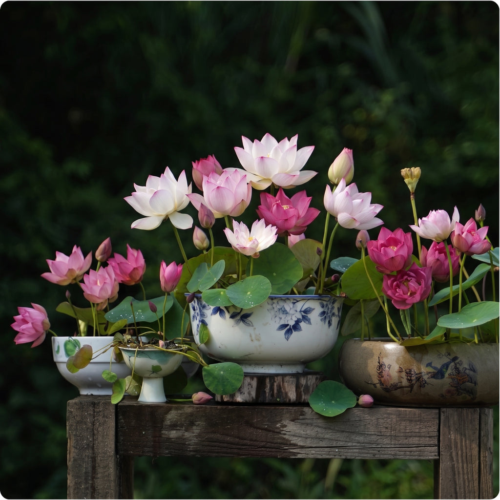 3 PCS Pre-Scarified Bowl Lotus Seeds for Planting in Water - Mixed Color Water Lotus Seeds for Bowls & Pots, Easy to Grow, Gift for Plant Lovers, Moms & Friends